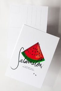 Ainoa Graphic Design A6 kortti salameloni