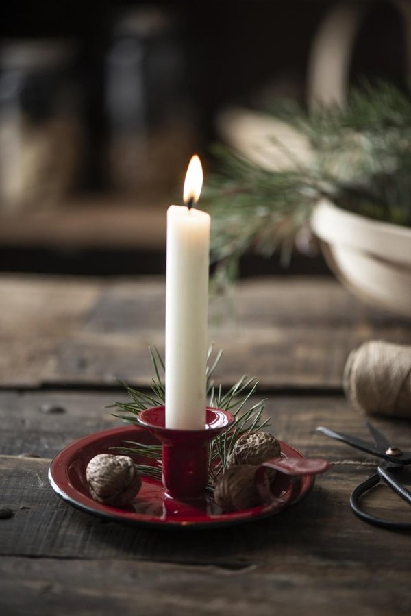 Ib Laursen Stillenat kynttilänjalka, emalia, 17 cm