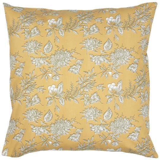 Ib Laursen Anne tyynynpäällinen, keltainen / kuviollinen 50x50 cm