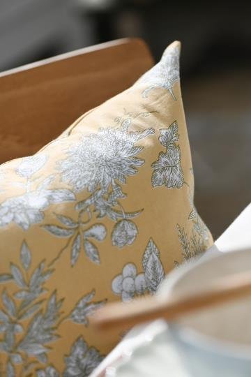 Ib Laursen Anne tyynynpäällinen, keltainen / kuviollinen 50x50 cm